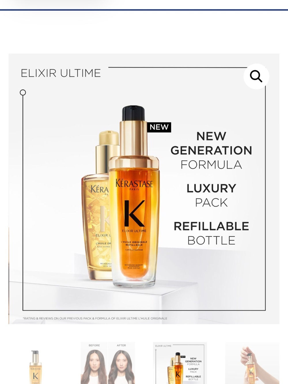 Elixir Ultime Luxury Hair Oil - Amber
